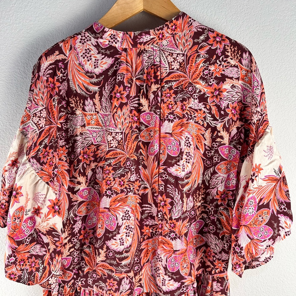 Anthropologie Janelle Floral Tunic Dress Sz M - Picture 7 of 8